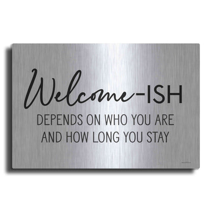 Luxe Metal Art 'Welcome-ish' by Lettered & Lined, Metal Wall Art
