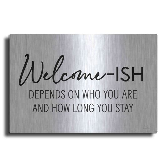 Luxe Metal Art 'Welcome-ish' by Lettered & Lined, Metal Wall Art