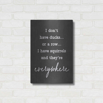 Luxe Metal Art 'I Don't Have Ducks' by Lettered & Lined, Metal Wall Art,16x24