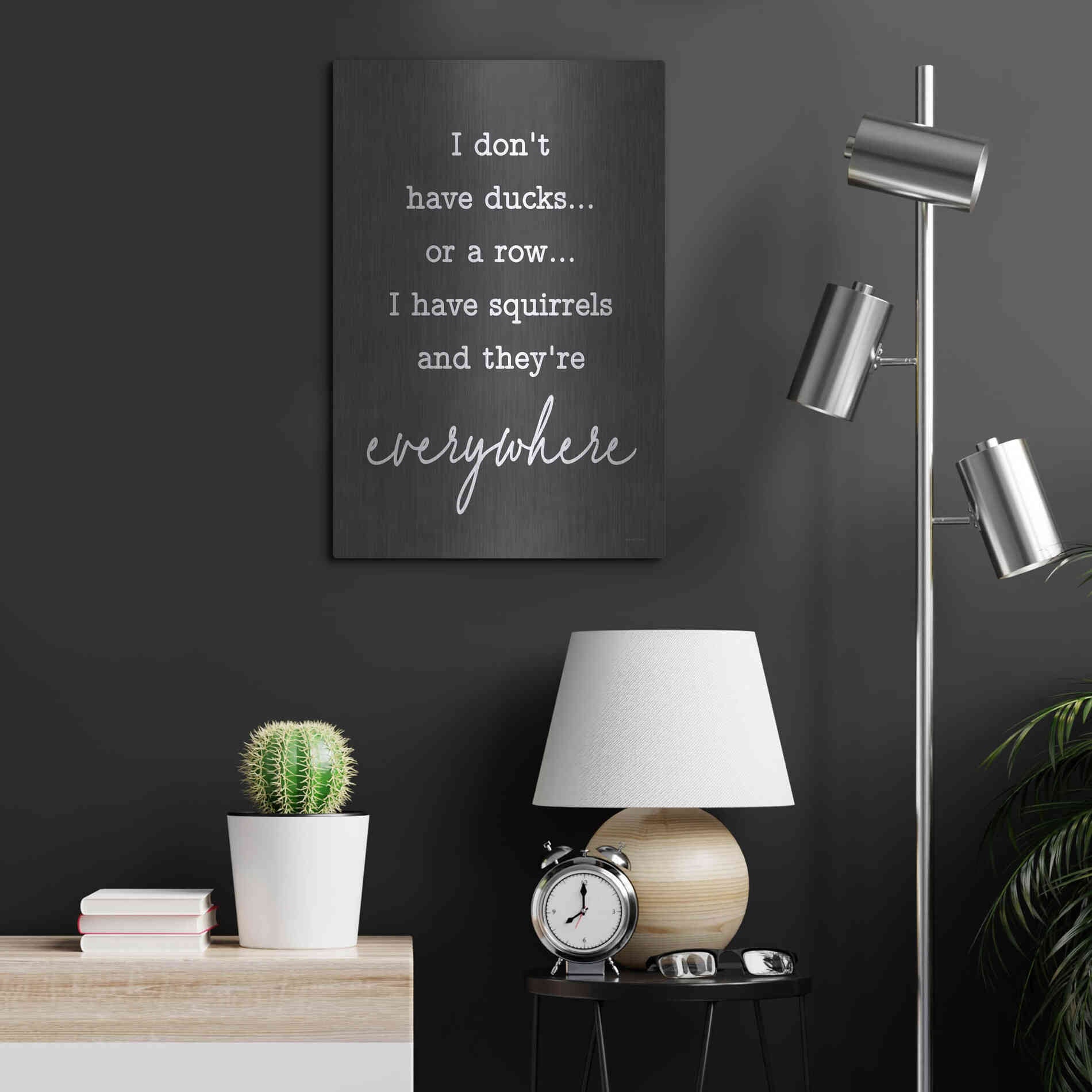 Luxe Metal Art 'I Don't Have Ducks' by Lettered & Lined, Metal Wall Art,16x24