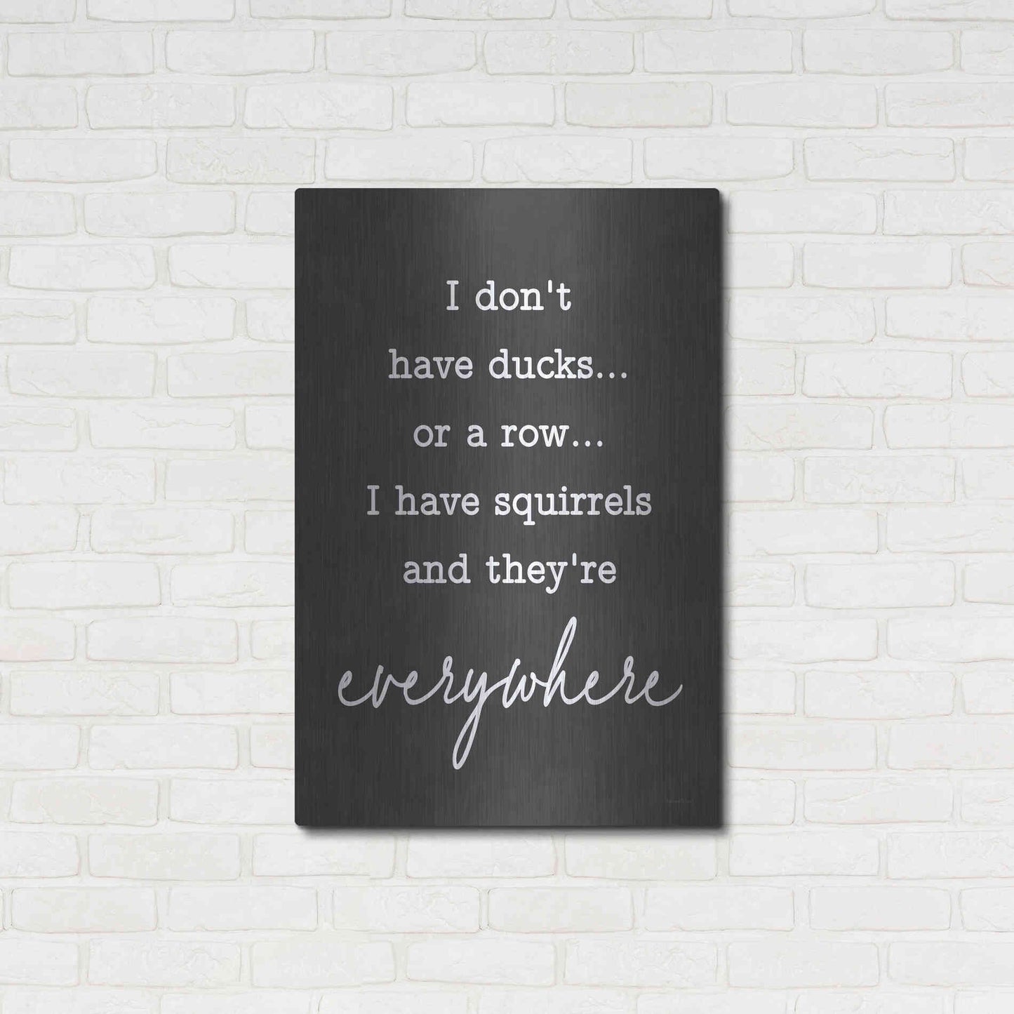 Luxe Metal Art 'I Don't Have Ducks' by Lettered & Lined, Metal Wall Art,24x36