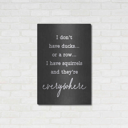 Luxe Metal Art 'I Don't Have Ducks' by Lettered & Lined, Metal Wall Art,24x36