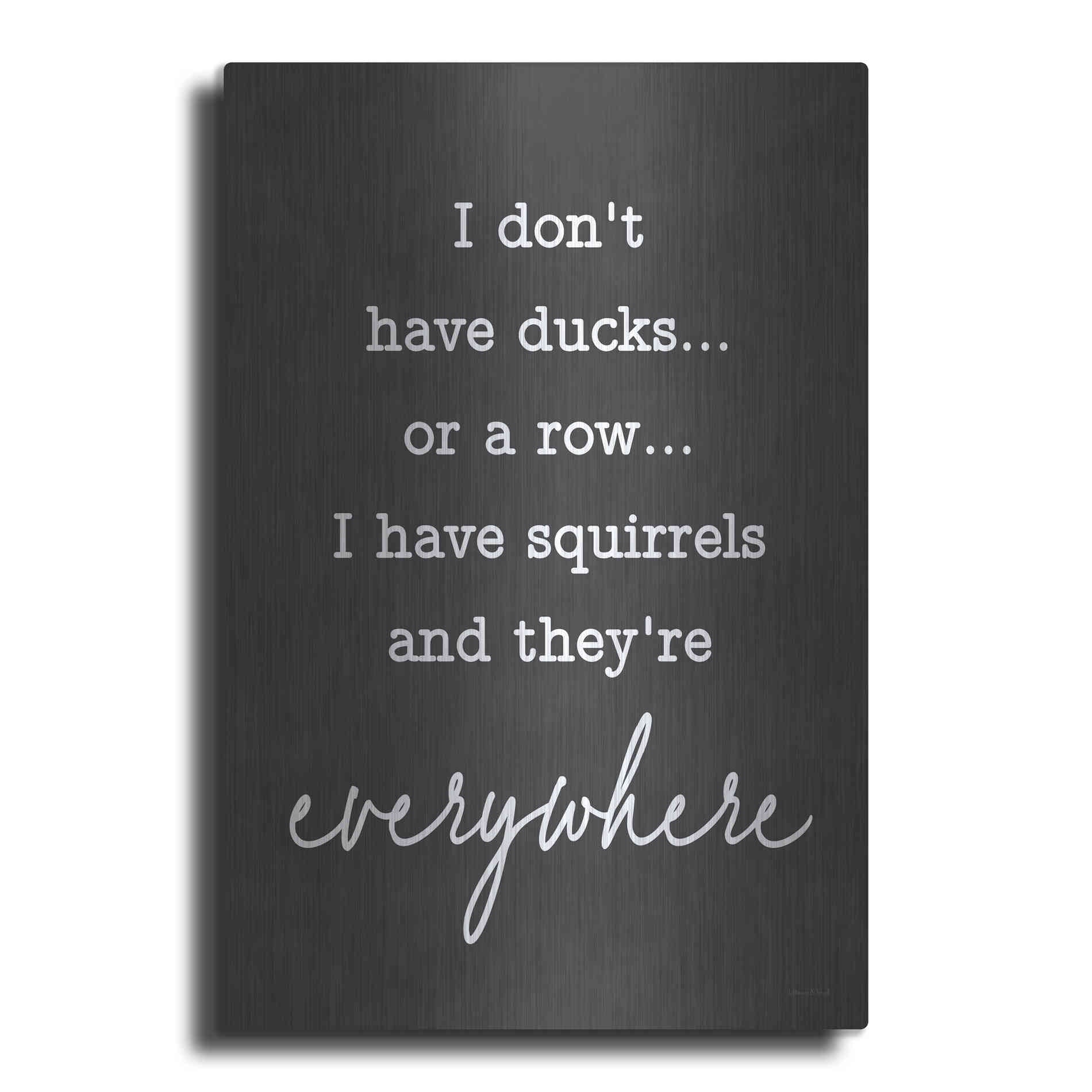 Luxe Metal Art 'I Don't Have Ducks' by Lettered & Lined, Metal Wall Art