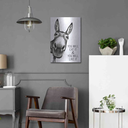 Luxe Metal Art 'You Will Eat It' by Lettered & Lined, Metal Wall Art,16x24