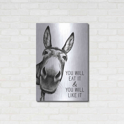 Luxe Metal Art 'You Will Eat It' by Lettered & Lined, Metal Wall Art,24x36