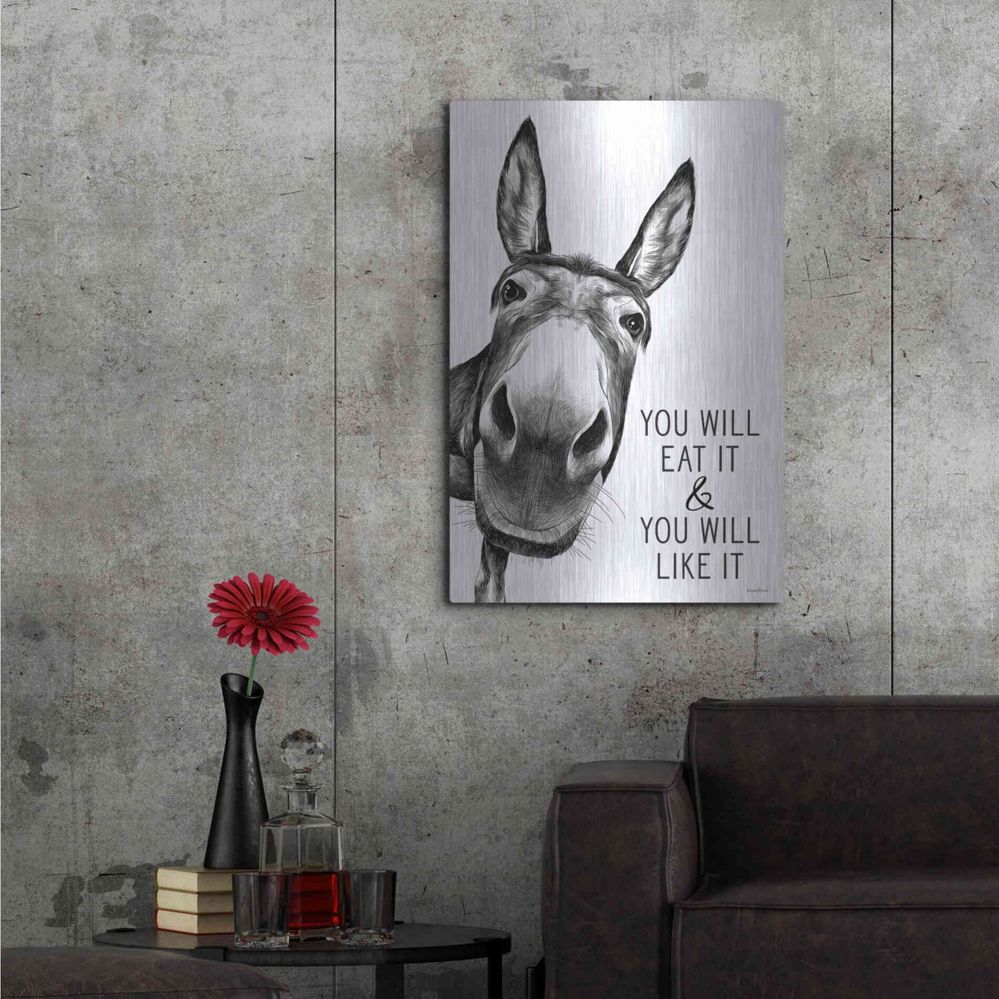 Luxe Metal Art 'You Will Eat It' by Lettered & Lined, Metal Wall Art,24x36