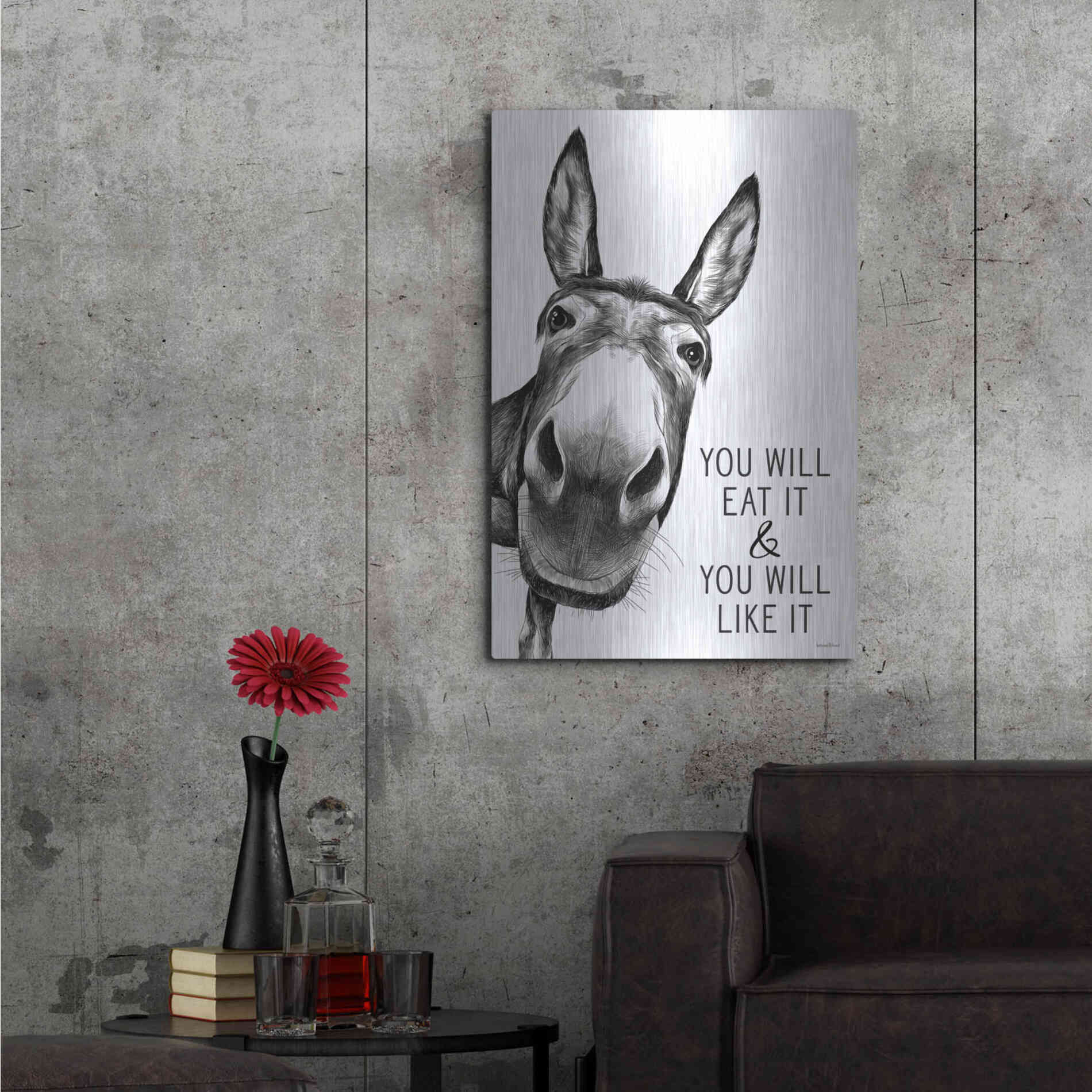 Luxe Metal Art 'You Will Eat It' by Lettered & Lined, Metal Wall Art,24x36