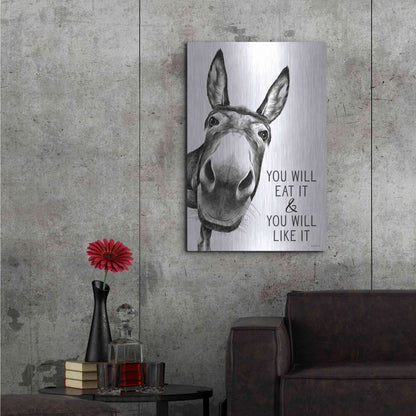 Luxe Metal Art 'You Will Eat It' by Lettered & Lined, Metal Wall Art,24x36