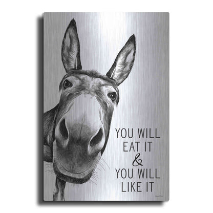 Luxe Metal Art 'You Will Eat It' by Lettered & Lined, Metal Wall Art