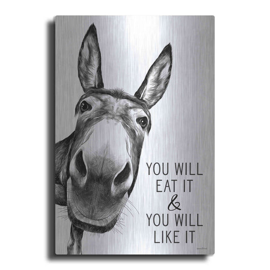 Luxe Metal Art 'You Will Eat It' by Lettered & Lined, Metal Wall Art