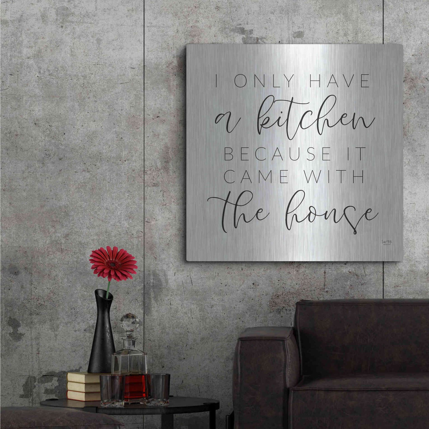 Luxe Metal Art 'A Kitchen' by Lux + Me Designs, Metal Wall Art,36x36