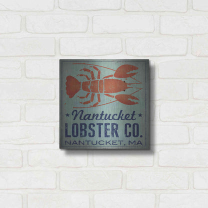 Luxe Metal Art 'Nantucket Lobster Square' by Ryan Fowler, Metal Wall Art,12x12