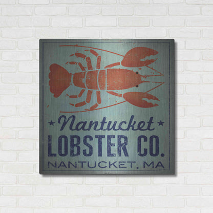 Luxe Metal Art 'Nantucket Lobster Square' by Ryan Fowler, Metal Wall Art,36x36