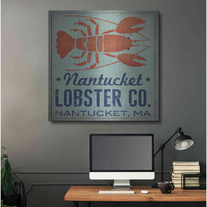 Luxe Metal Art 'Nantucket Lobster Square' by Ryan Fowler, Metal Wall Art,36x36