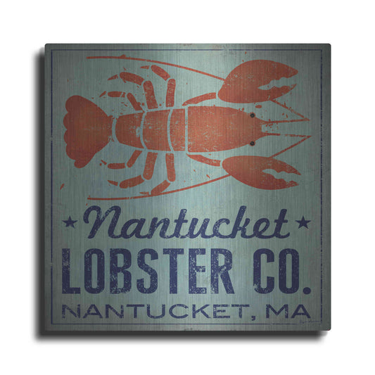 Luxe Metal Art 'Nantucket Lobster Square' by Ryan Fowler, Metal Wall Art