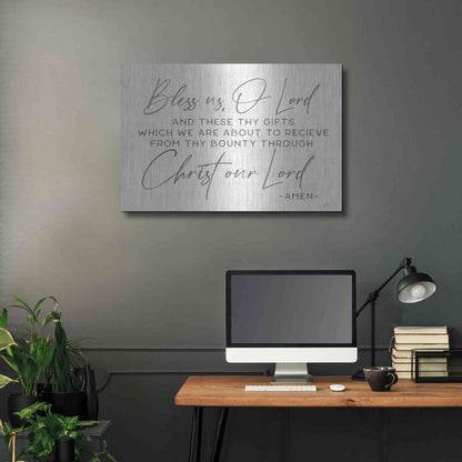 Luxe Metal Art 'Bless Us' by Lux + Me Designs, Metal Wall Art,36x24