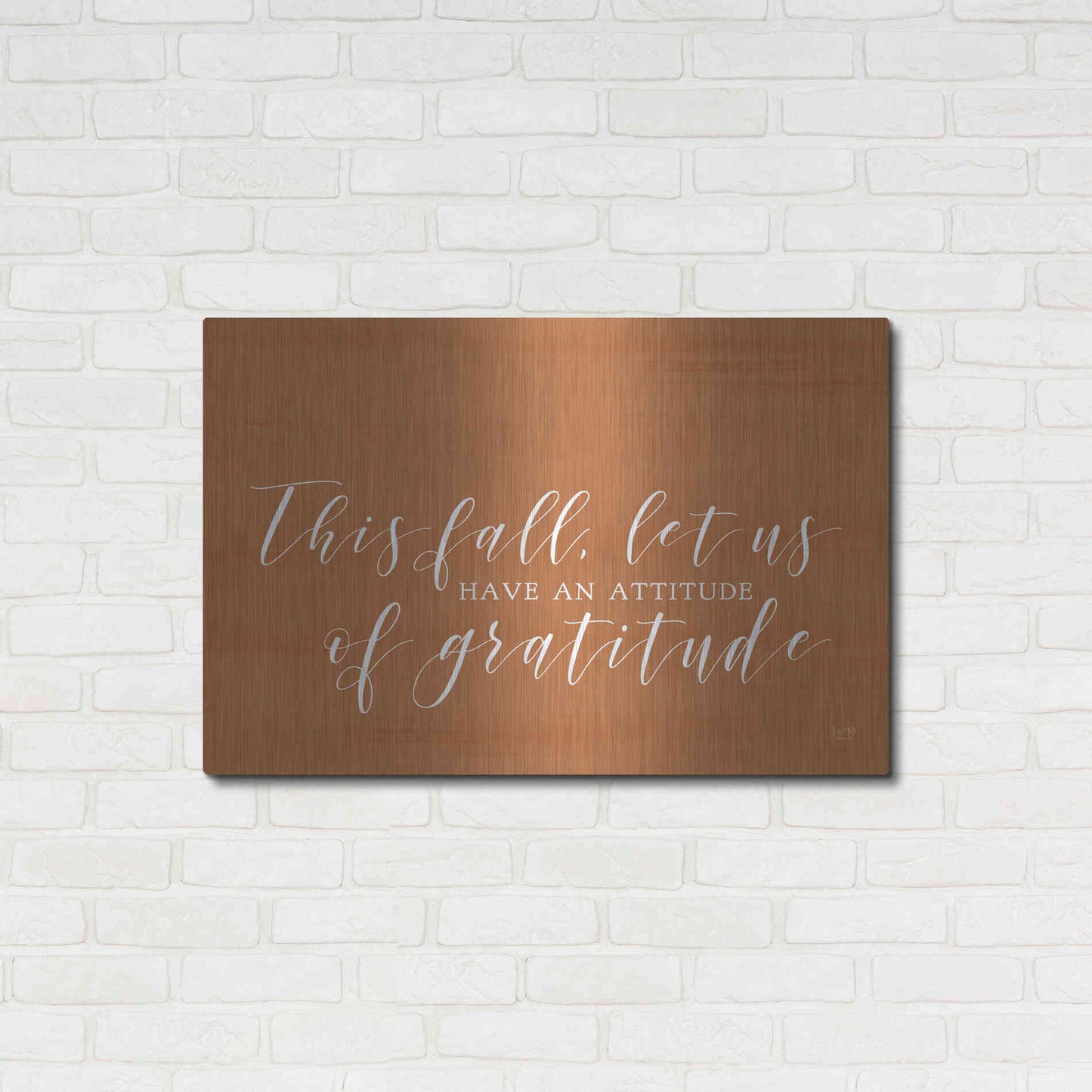 Luxe Metal Art 'Attitude of Gratitude' by Lux + Me Designs, Metal Wall Art,36x24