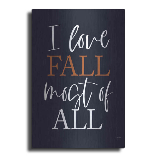 Luxe Metal Art 'I Love Fall' by Lux + Me Designs, Metal Wall Art