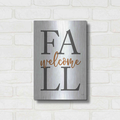 Luxe Metal Art 'Welcome Fall' by Lux + Me Designs, Metal Wall Art,12x16
