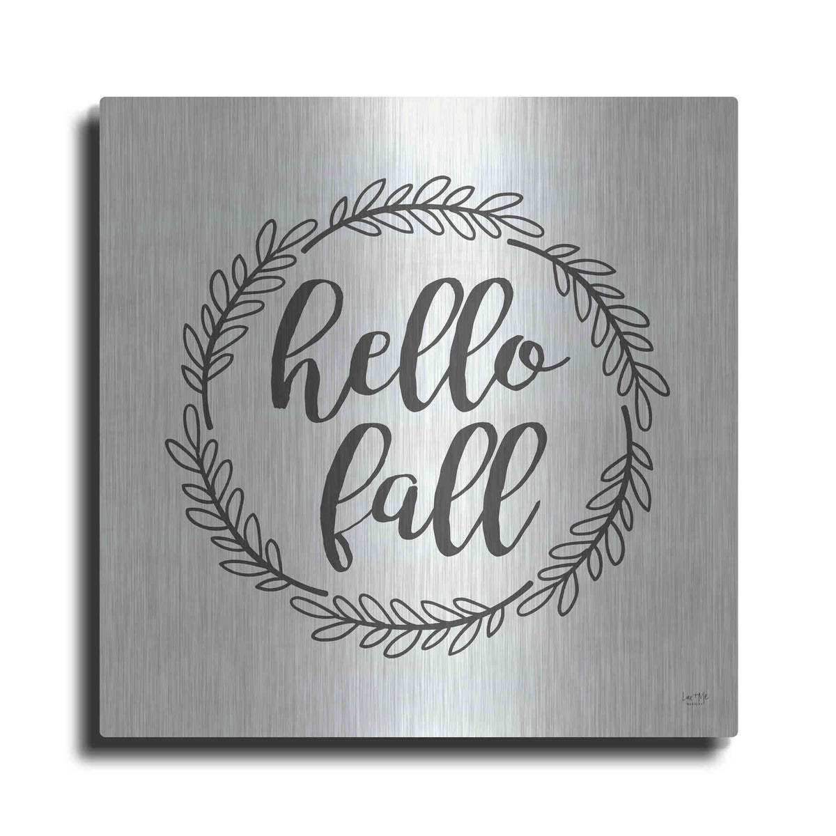 Luxe Metal Art 'Hello Fall Simple' by Lux + Me Designs, Metal Wall Art