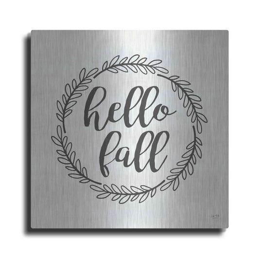 Luxe Metal Art 'Hello Fall Simple' by Lux + Me Designs, Metal Wall Art