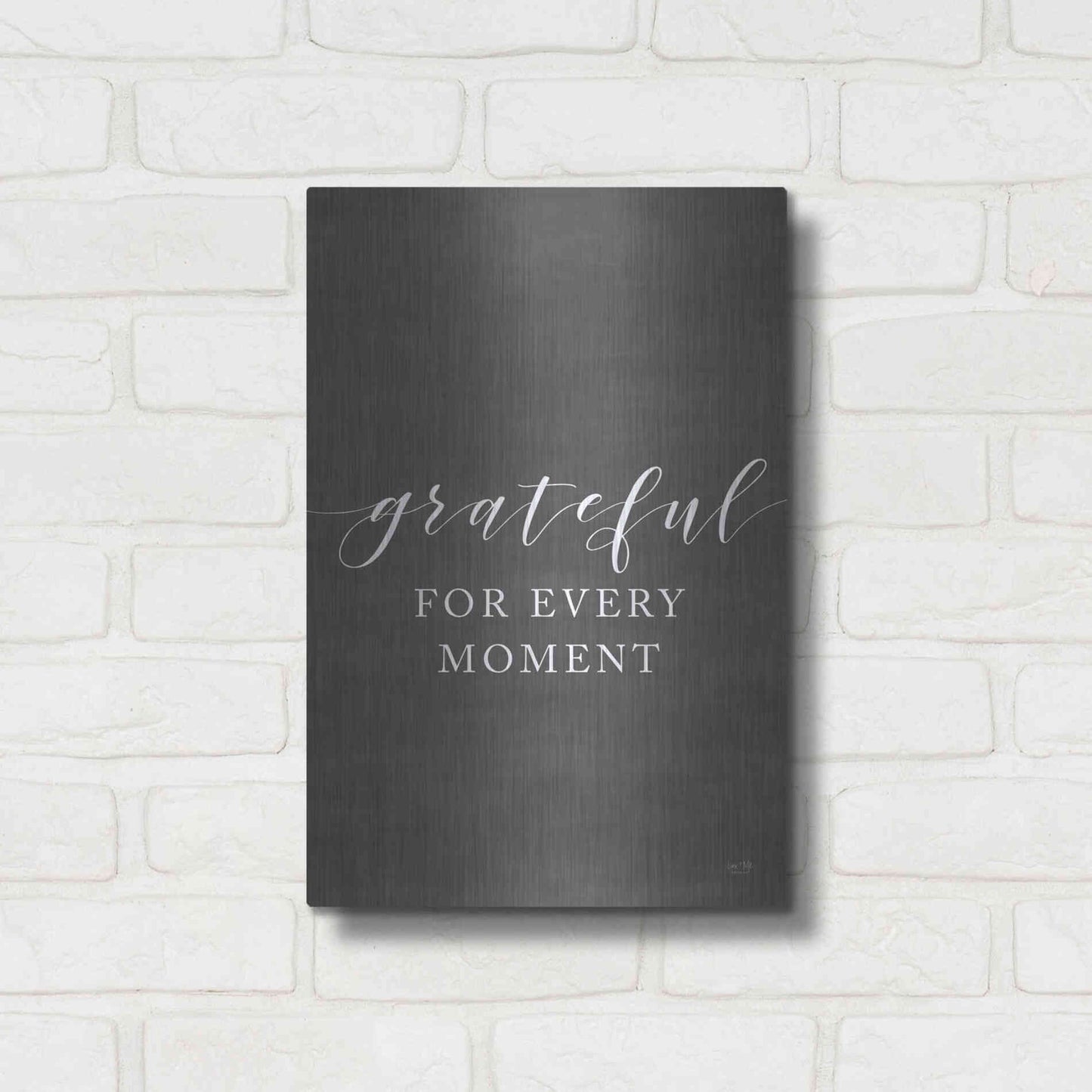 Luxe Metal Art 'Grateful for Every Moment' by Lux + Me Designs, Metal Wall Art,12x16