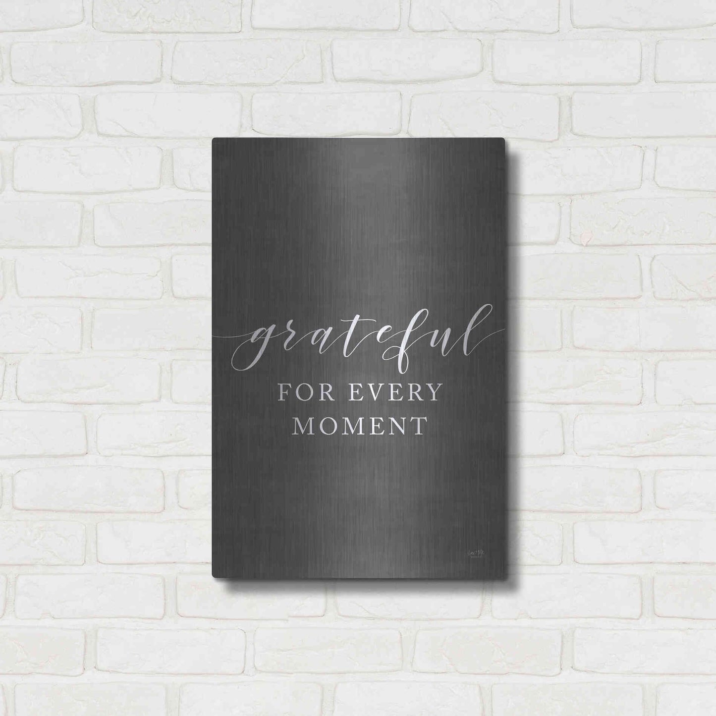 Luxe Metal Art 'Grateful for Every Moment' by Lux + Me Designs, Metal Wall Art,16x24