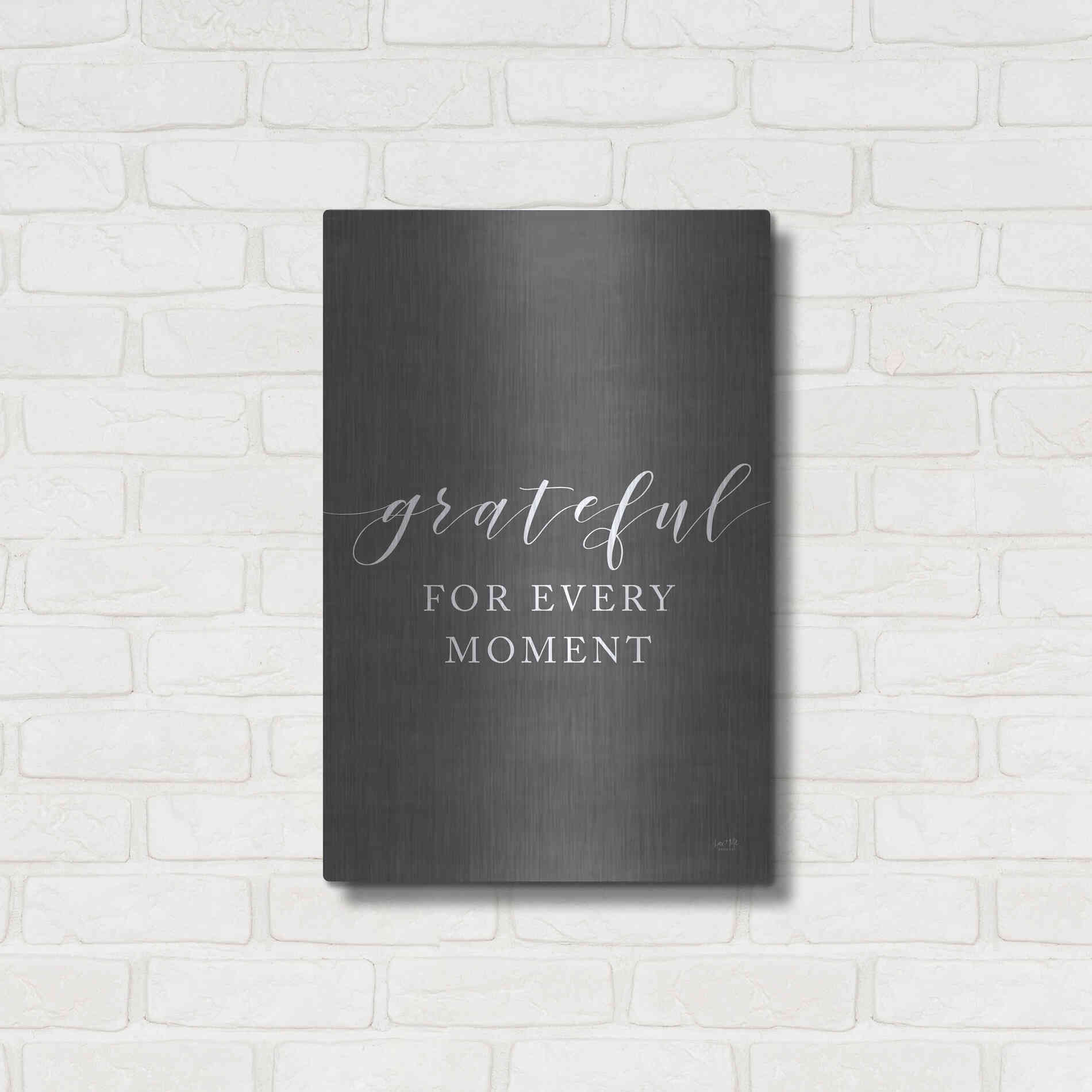 Luxe Metal Art 'Grateful for Every Moment' by Lux + Me Designs, Metal Wall Art,16x24