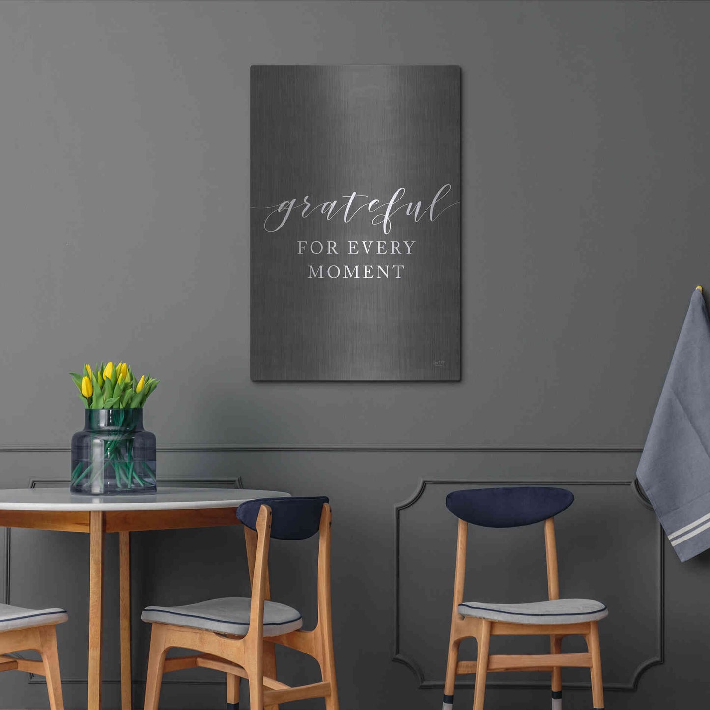 Luxe Metal Art 'Grateful for Every Moment' by Lux + Me Designs, Metal Wall Art,24x36