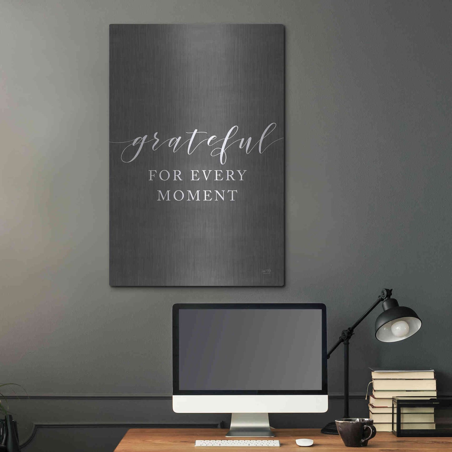 Luxe Metal Art 'Grateful for Every Moment' by Lux + Me Designs, Metal Wall Art,24x36