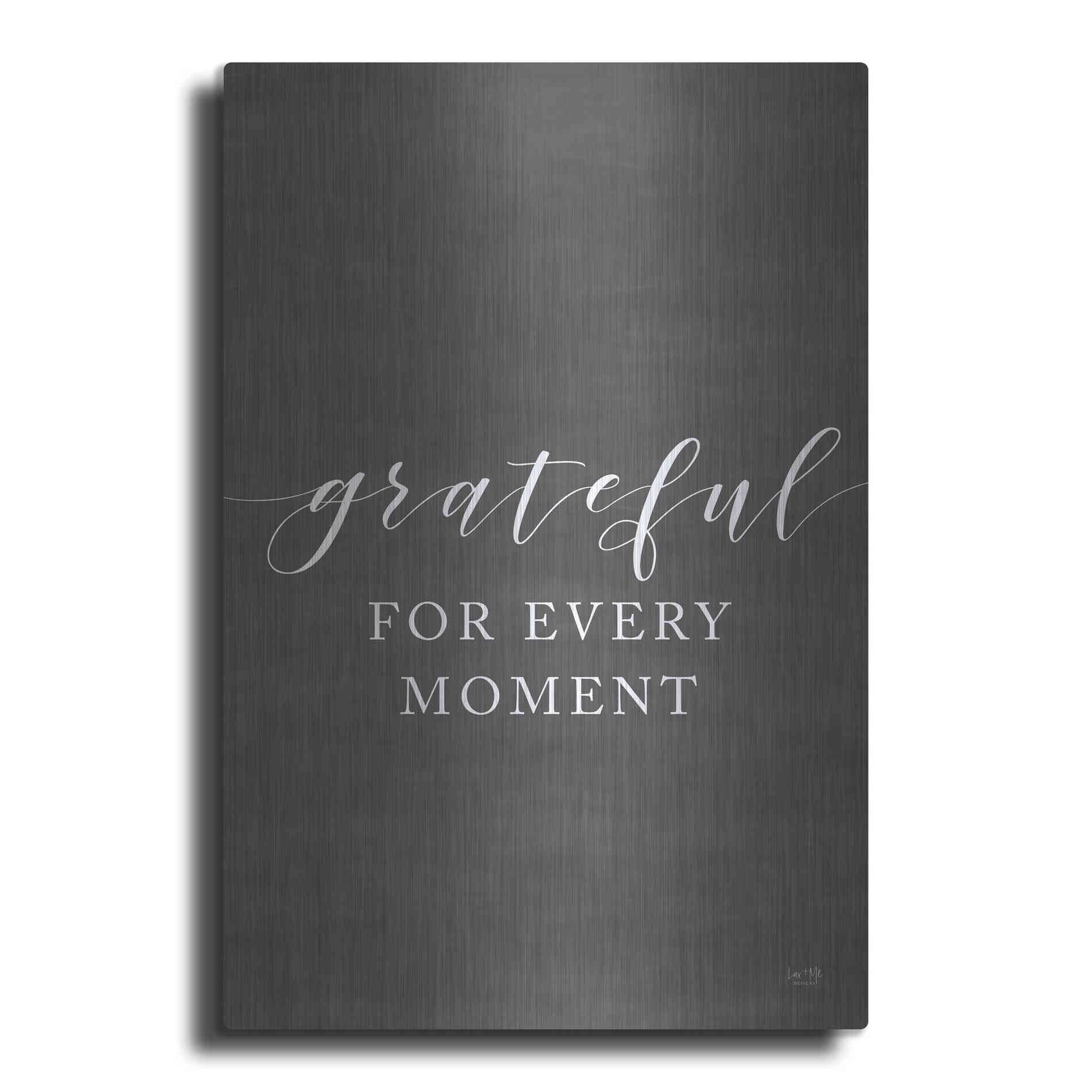 Luxe Metal Art 'Grateful for Every Moment' by Lux + Me Designs, Metal Wall Art