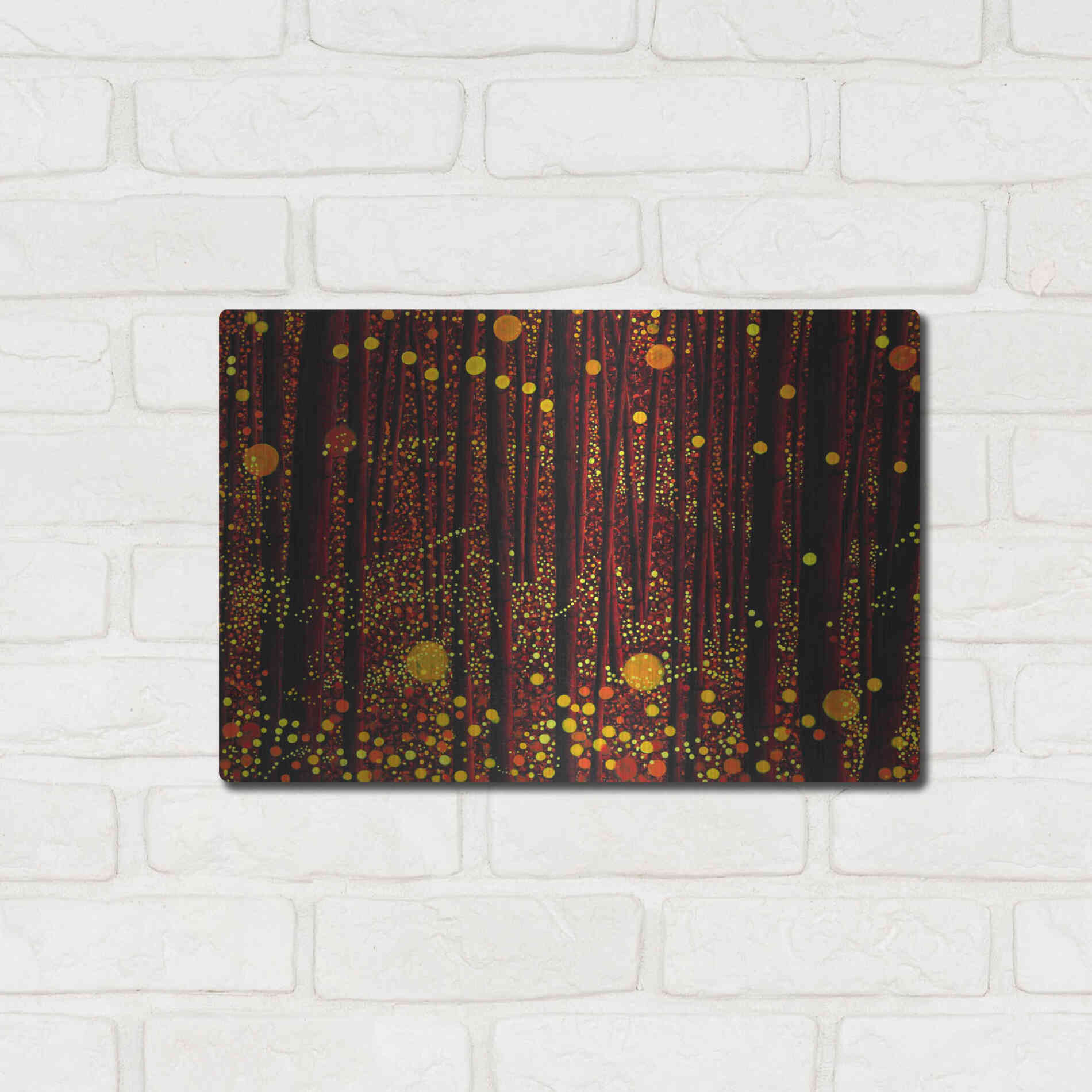 Luxe Metal Art 'Glow' by DB Waterman, Metal Wall Art,16x12