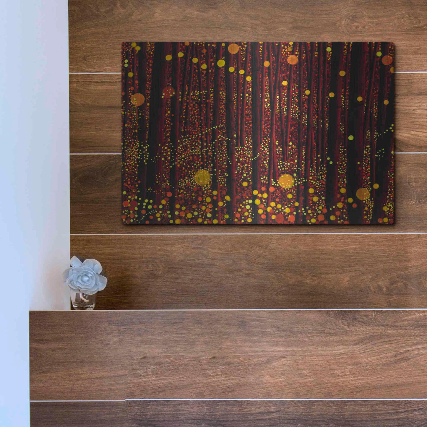 Luxe Metal Art 'Glow' by DB Waterman, Metal Wall Art,16x12