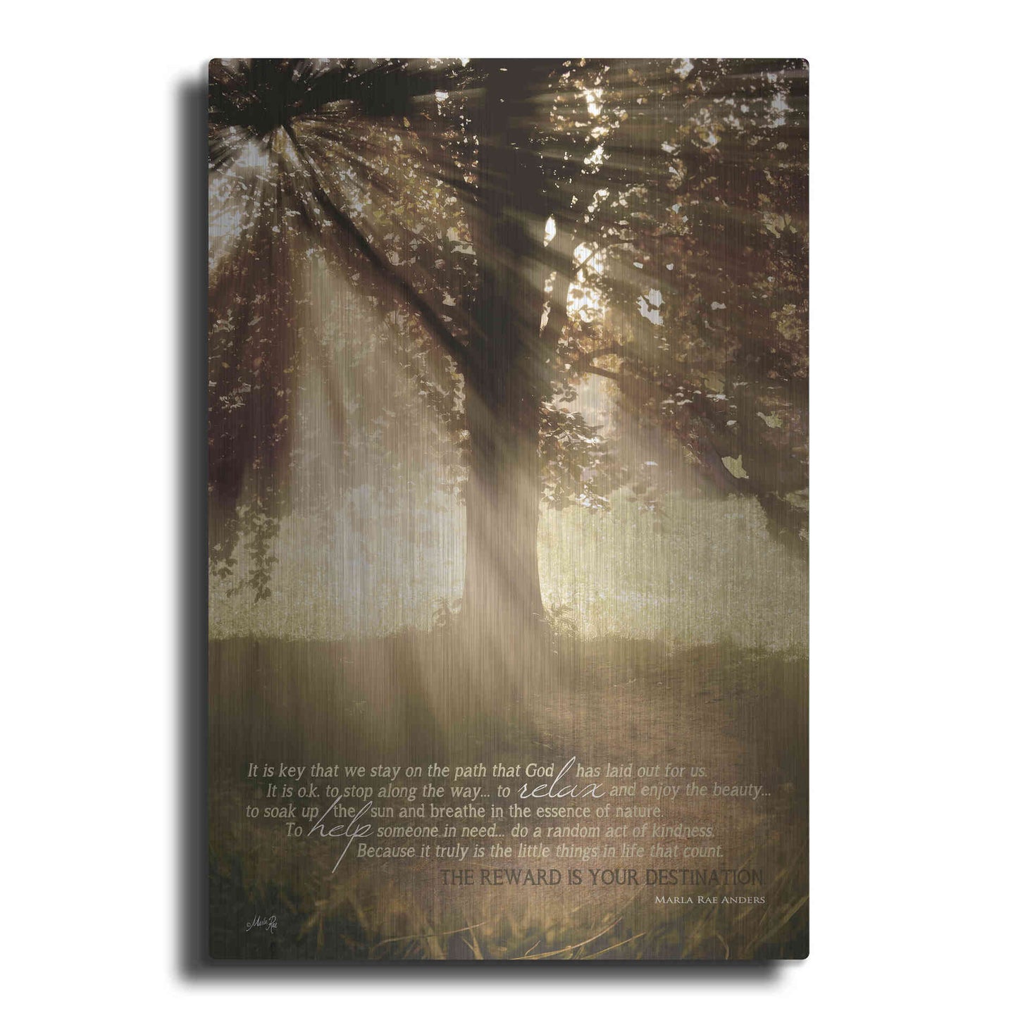 Luxe Metal Art 'Stay on the Path' by Marla Rae, Metal Wall Art
