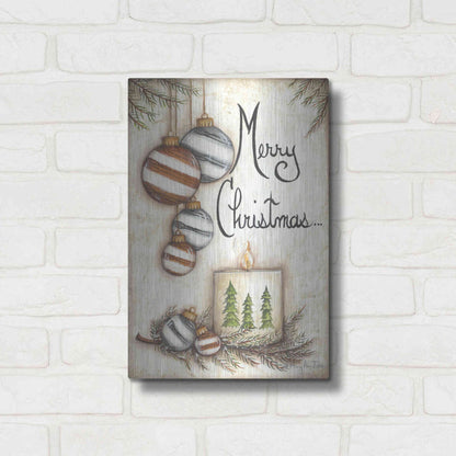 Luxe Metal Art 'Merry Christmas to You' by Mary Ann June, Metal Wall Art,12x16