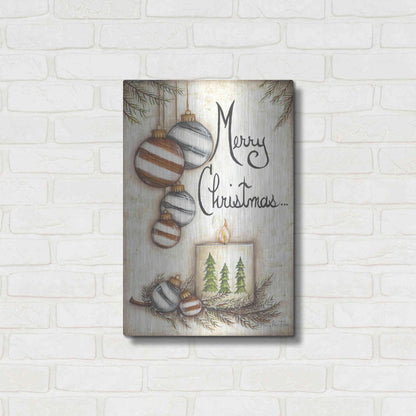Luxe Metal Art 'Merry Christmas to You' by Mary Ann June, Metal Wall Art,16x24