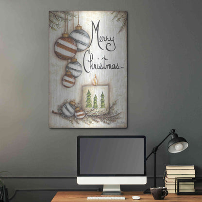 Luxe Metal Art 'Merry Christmas to You' by Mary Ann June, Metal Wall Art,24x36
