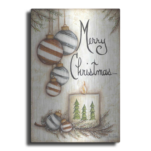 Luxe Metal Art 'Merry Christmas to You' by Mary Ann June, Metal Wall Art