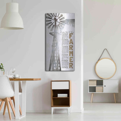 Luxe Metal Art 'Born to be a Farmer' by Marla Rae, Metal Wall Art,24x48
