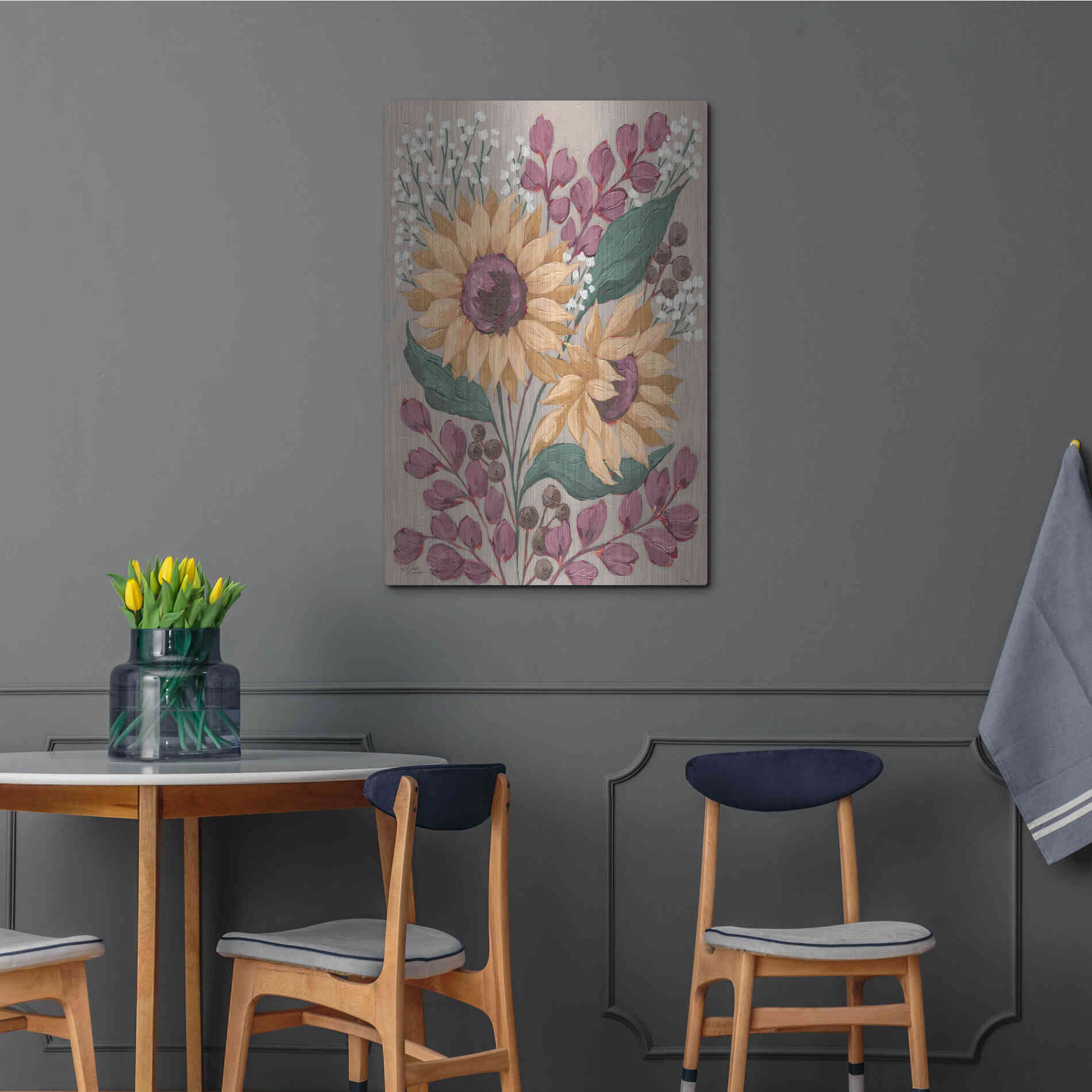 Luxe Metal Art 'Sunny Faces' by Michele Norman, Metal Wall Art,24x36