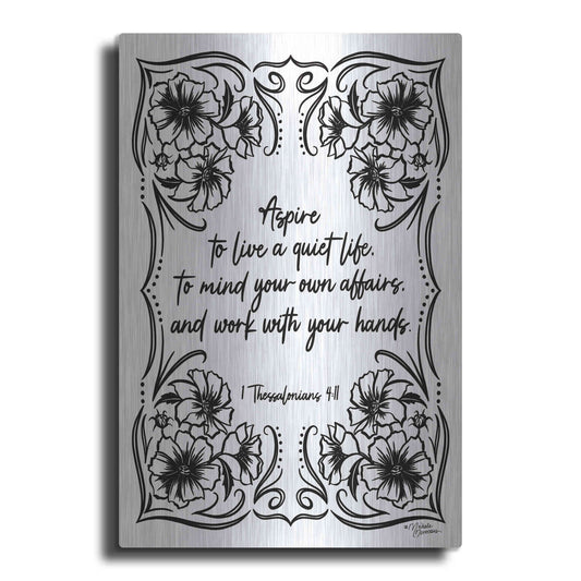 Luxe Metal Art 'A Quiet Life' by Michele Norman, Metal Wall Art