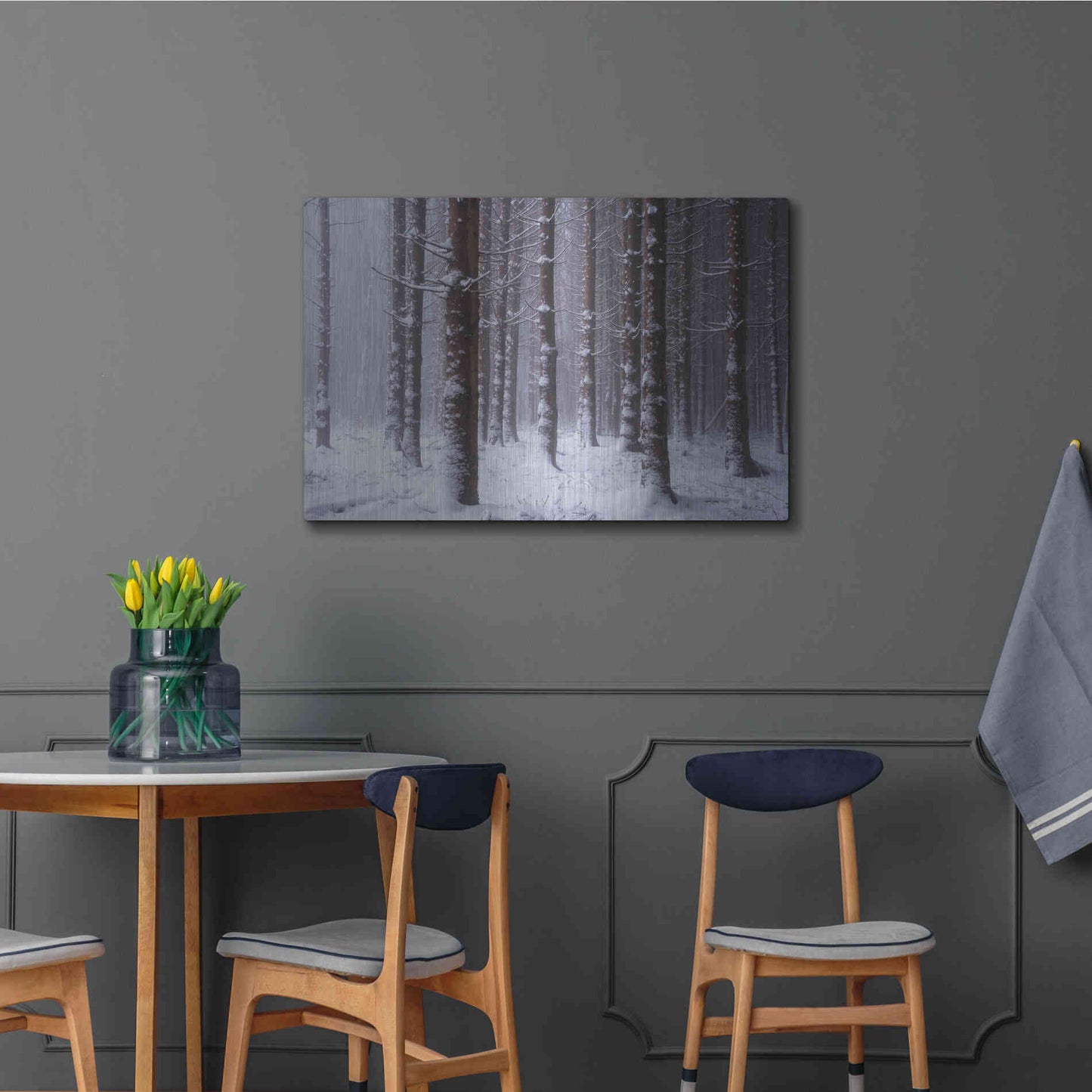 Luxe Metal Art 'Red Woods' by Martin Podt, Metal Wall Art,36x24