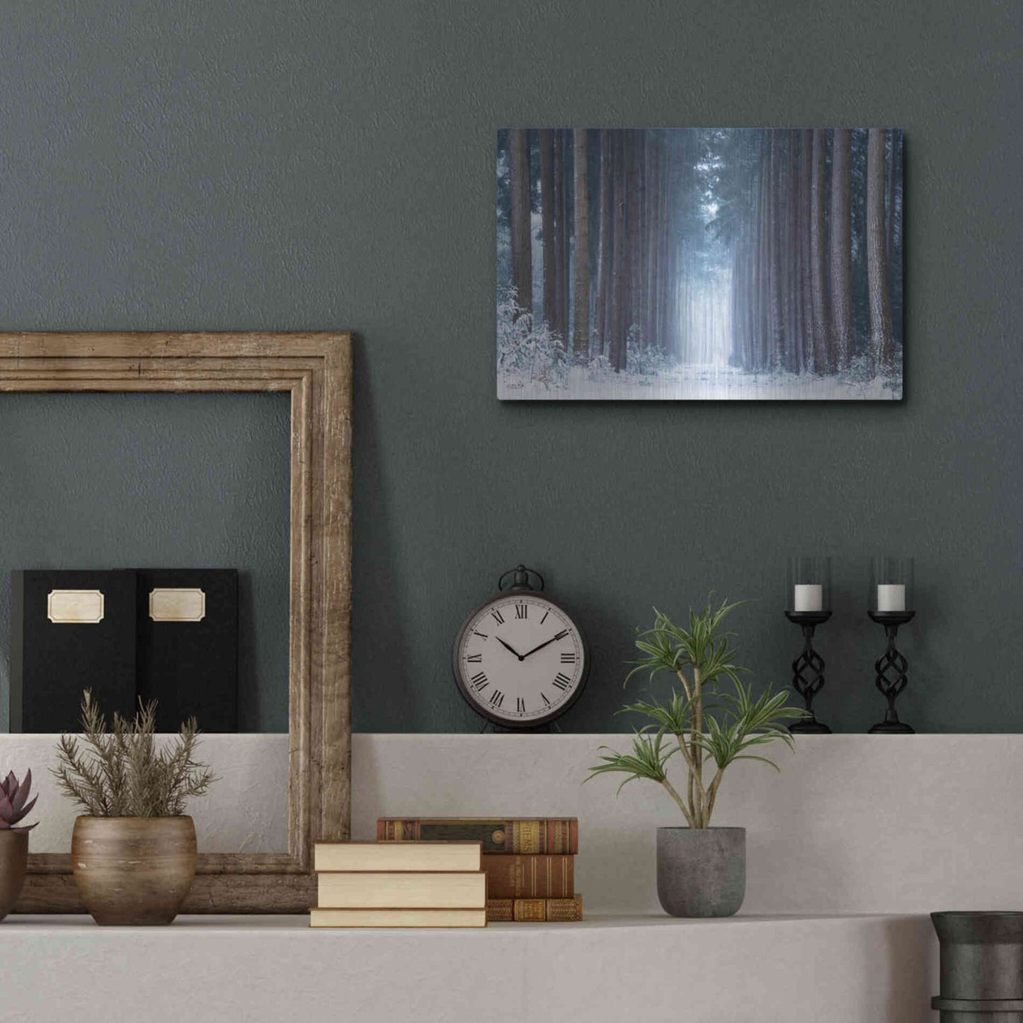 Luxe Metal Art 'Polar Winter' by Martin Podt, Metal Wall Art,16x12