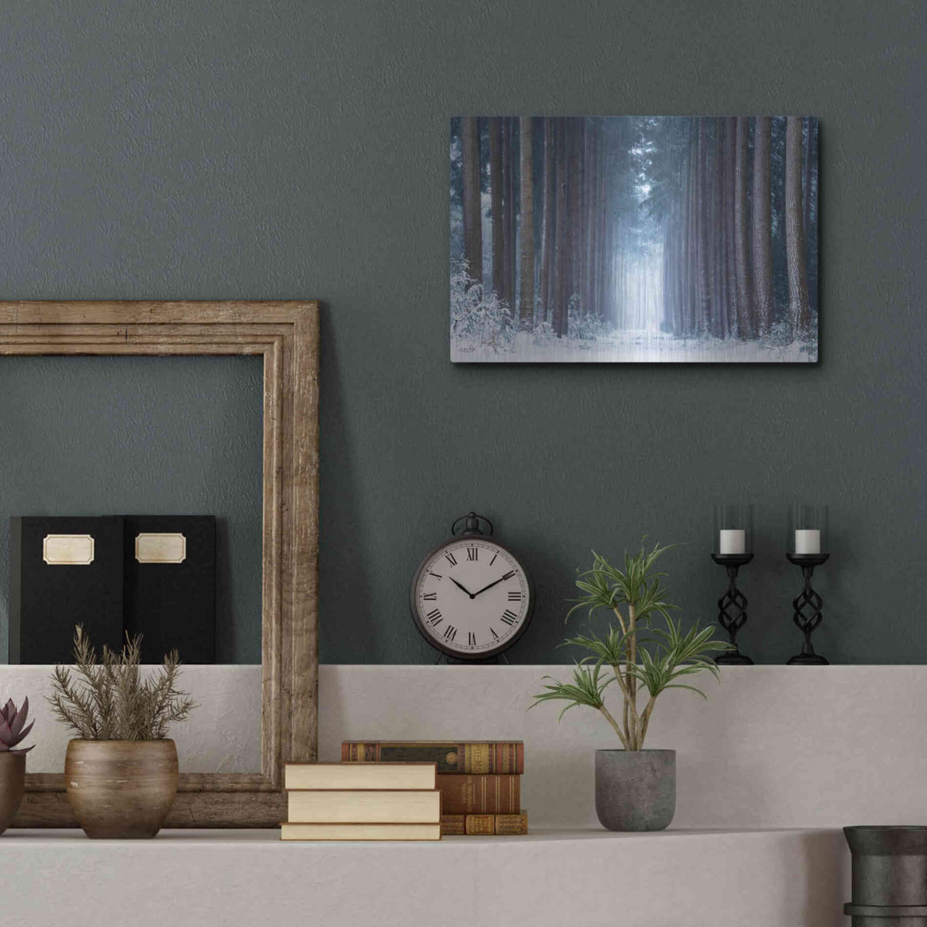 Luxe Metal Art 'Polar Winter' by Martin Podt, Metal Wall Art,16x12