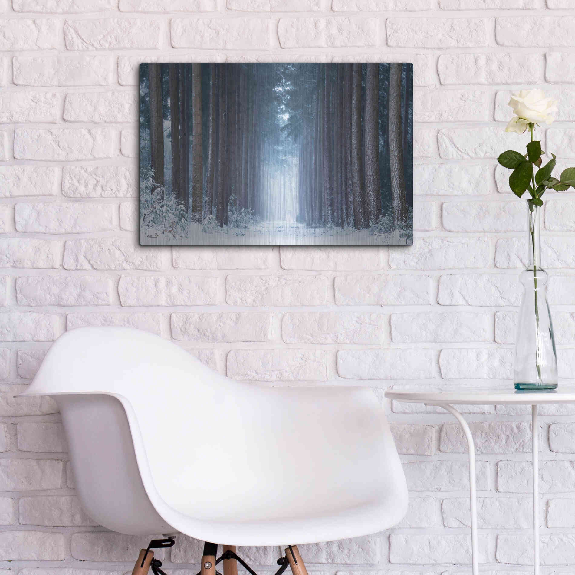 Luxe Metal Art 'Polar Winter' by Martin Podt, Metal Wall Art,24x16