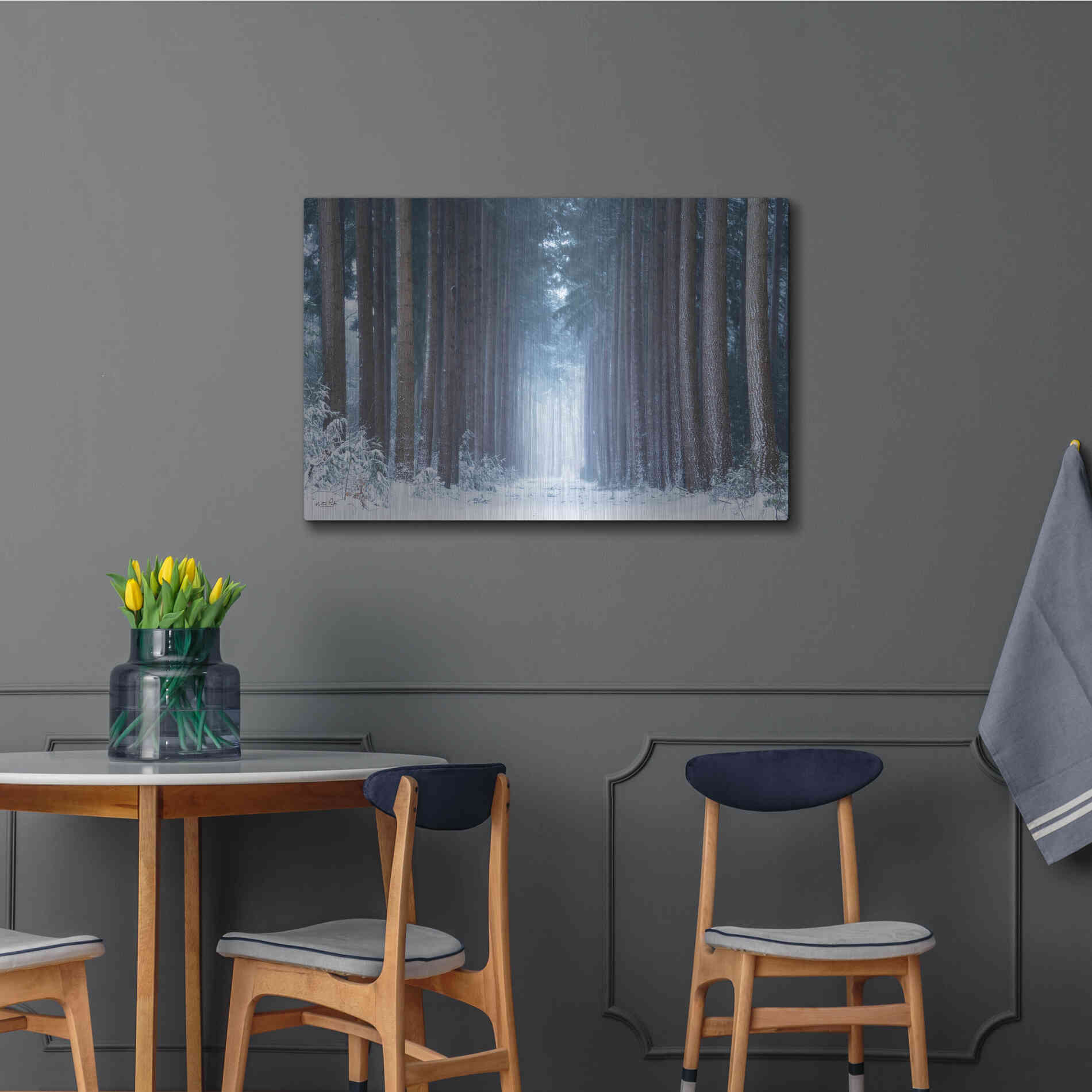 Luxe Metal Art 'Polar Winter' by Martin Podt, Metal Wall Art,36x24
