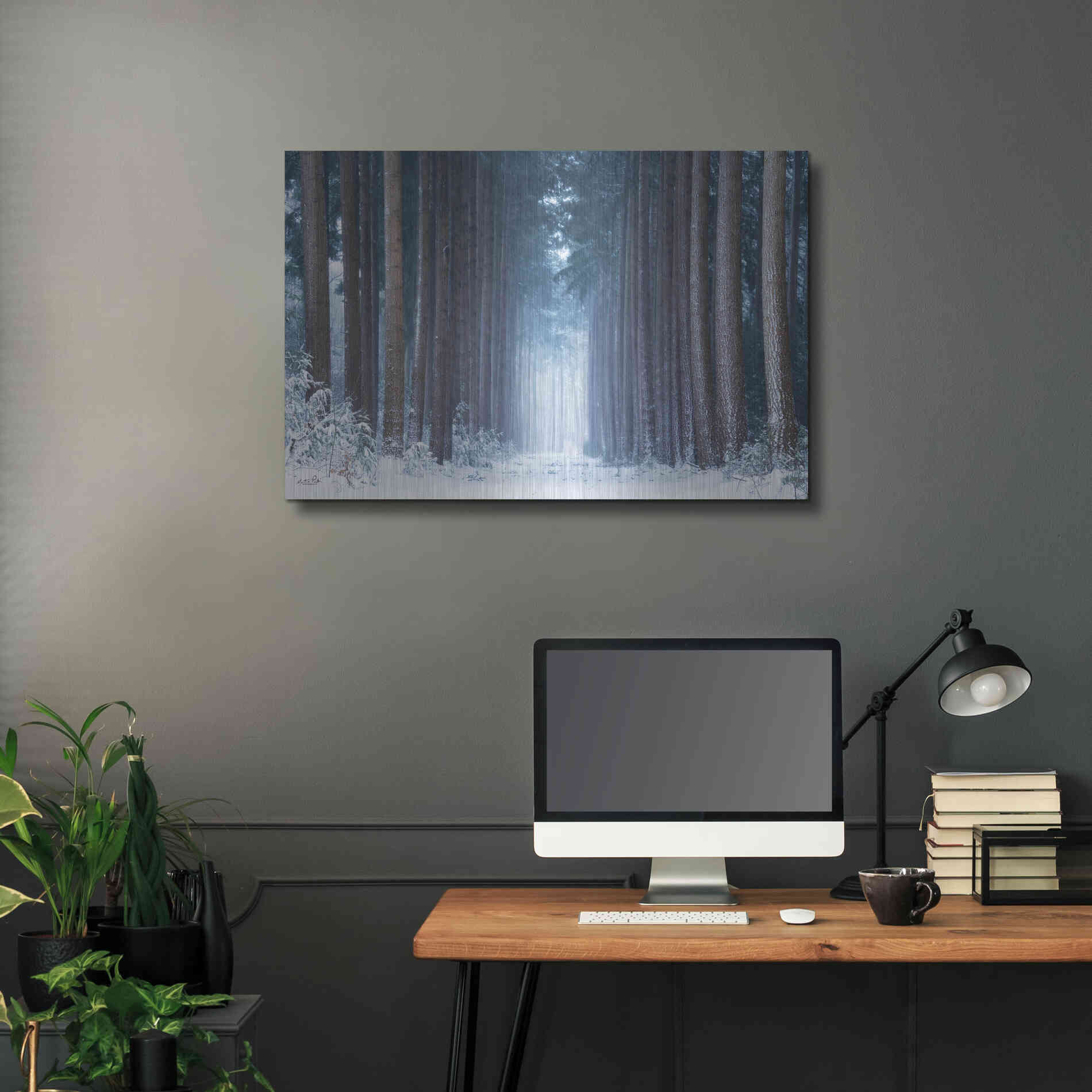 Luxe Metal Art 'Polar Winter' by Martin Podt, Metal Wall Art,36x24