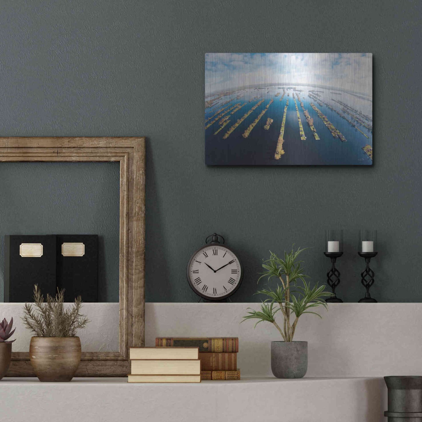 Luxe Metal Art 'Water World' by Martin Podt, Metal Wall Art,16x12