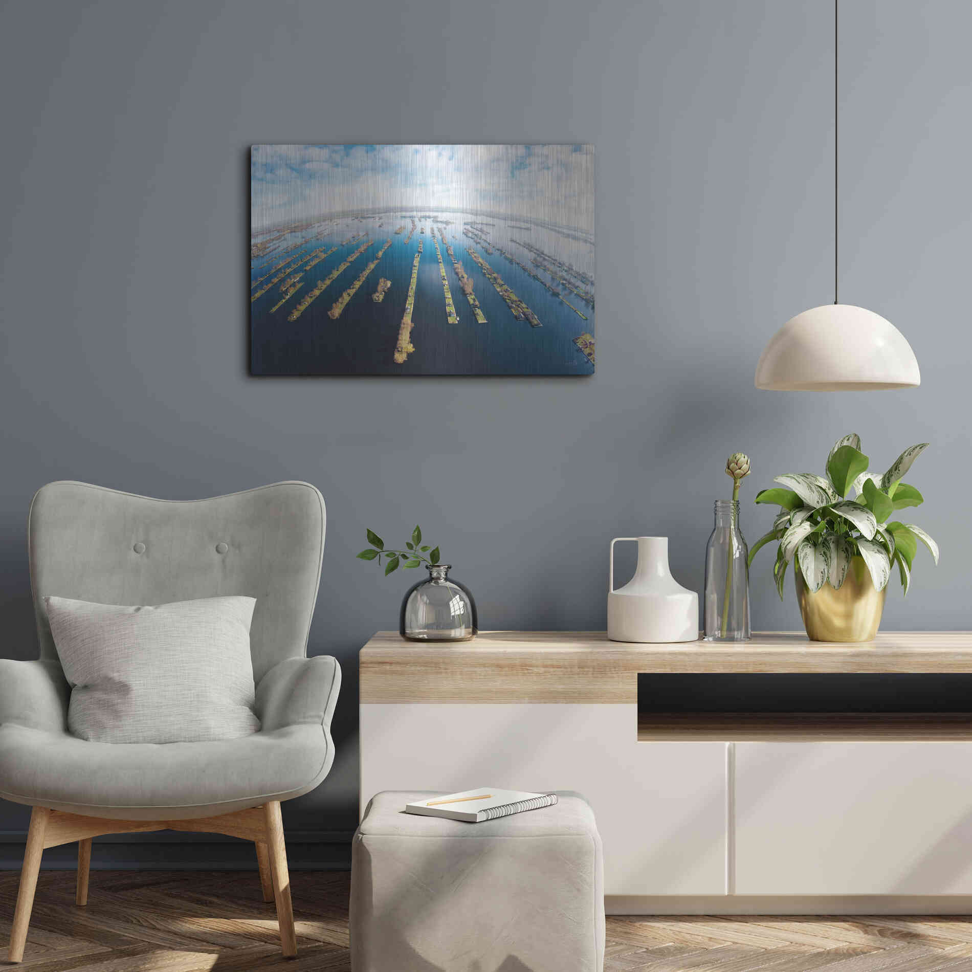 Luxe Metal Art 'Water World' by Martin Podt, Metal Wall Art,24x16