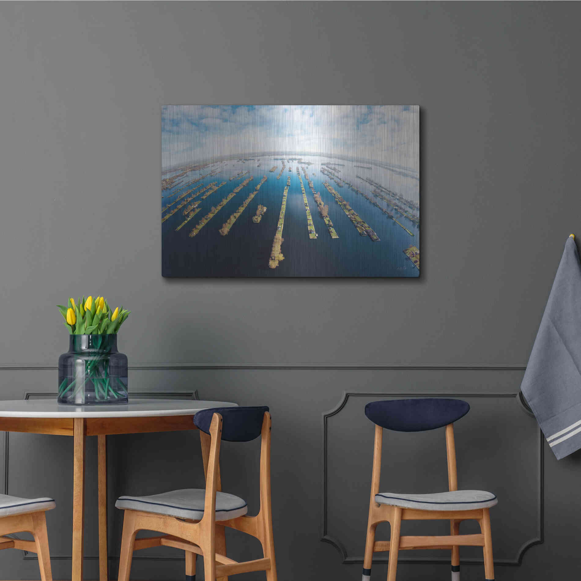 Luxe Metal Art 'Water World' by Martin Podt, Metal Wall Art,36x24